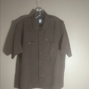 Men's Casual Button Down Shirt - Brown